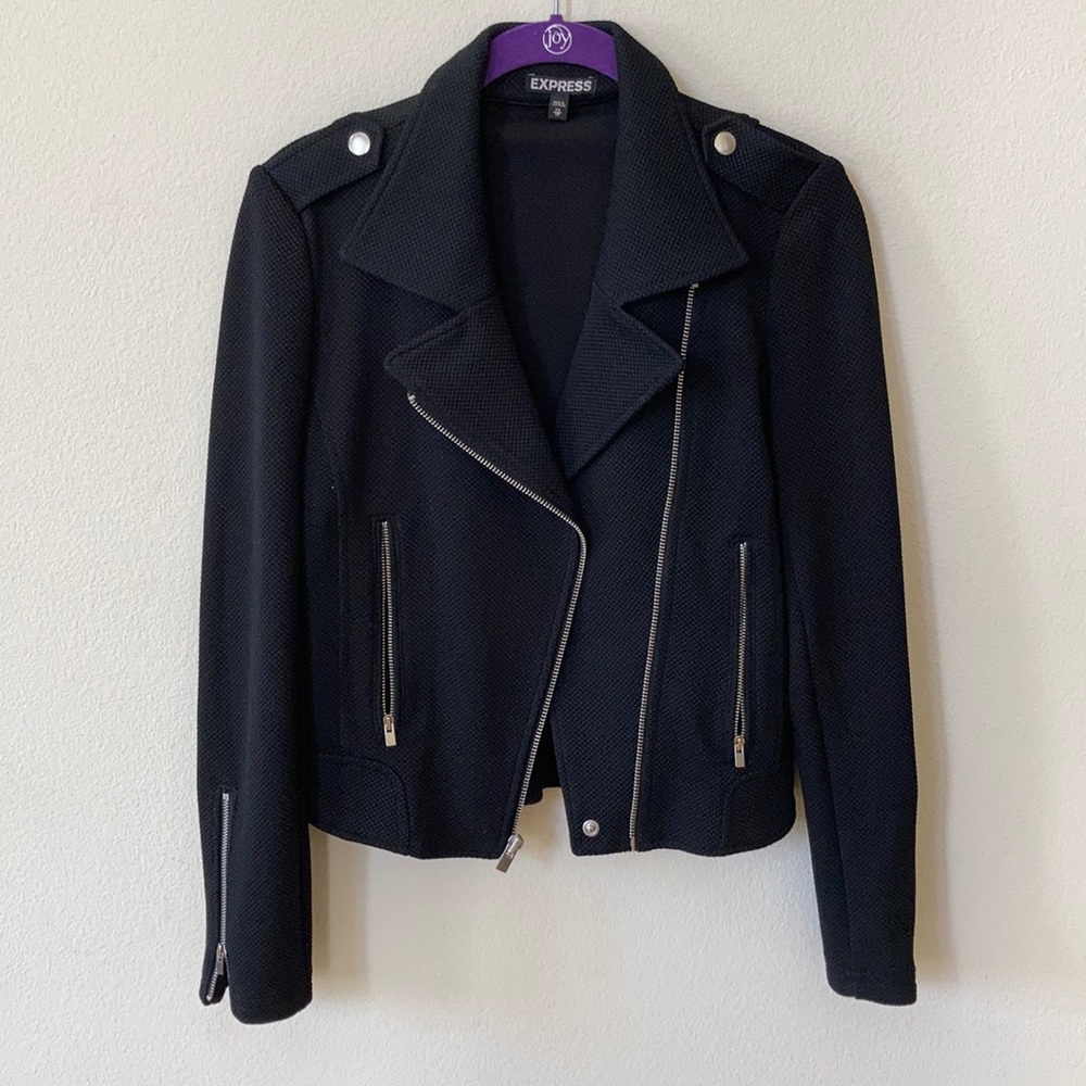 Express Black Biker Jacket XS NWOT